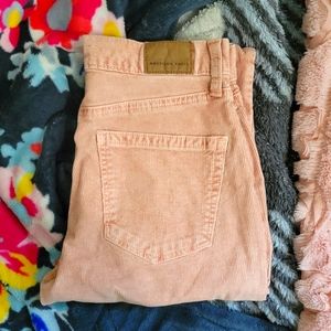 American Eagle Pink Corduroy Mom Jeans